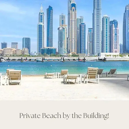 Full Sea View Marina Beachfront Escape Apartment With Private Beach Dubai Exterior photo